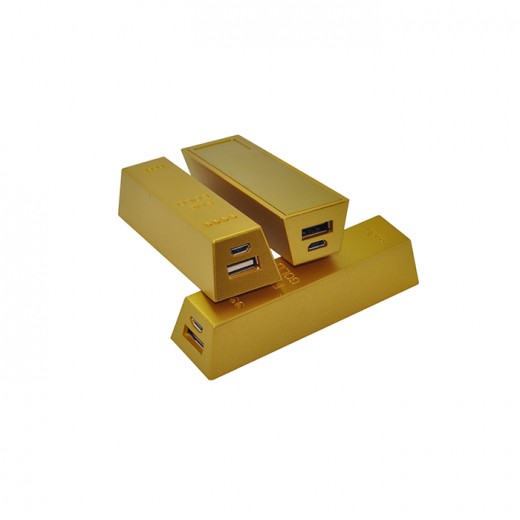 Gold Bar Portable Charger Power Bank-2000mAh